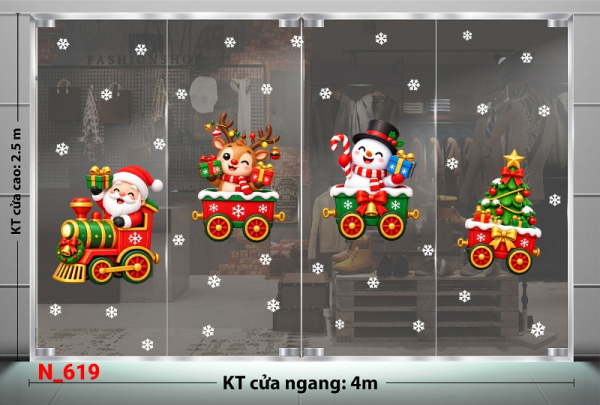 Decal dán tường Decal dán Noel số 619