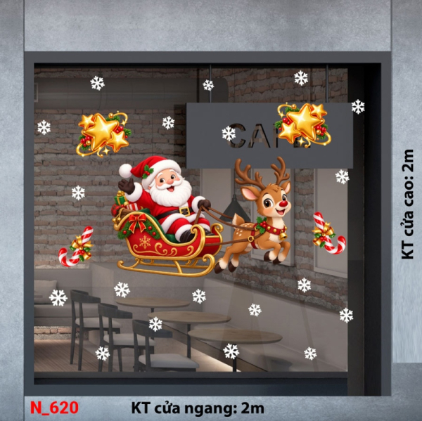 Decal dán tường Decal dán Noel số 620