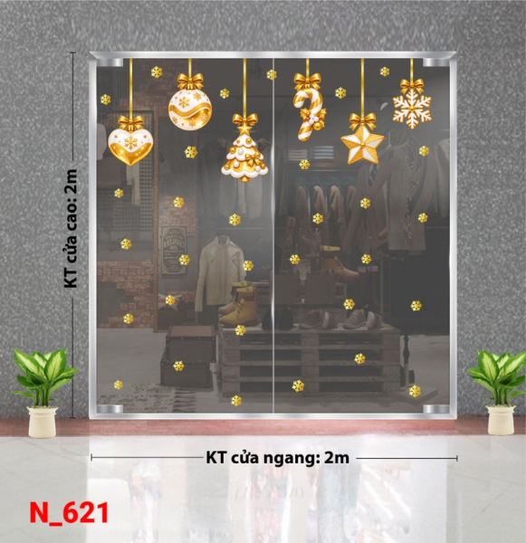 Decal dán tường Decal dán Noel số 621
