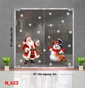 Decal dán tường Decal dán Noel số 623