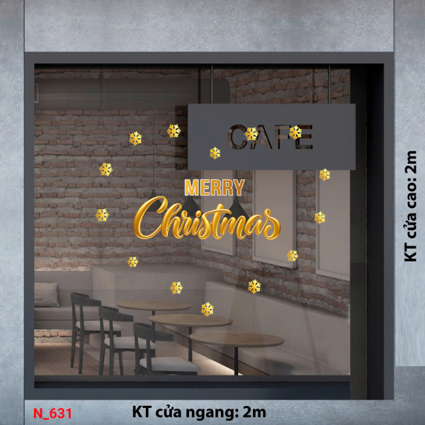 Decal dán tường Decal dán Noel số 631A