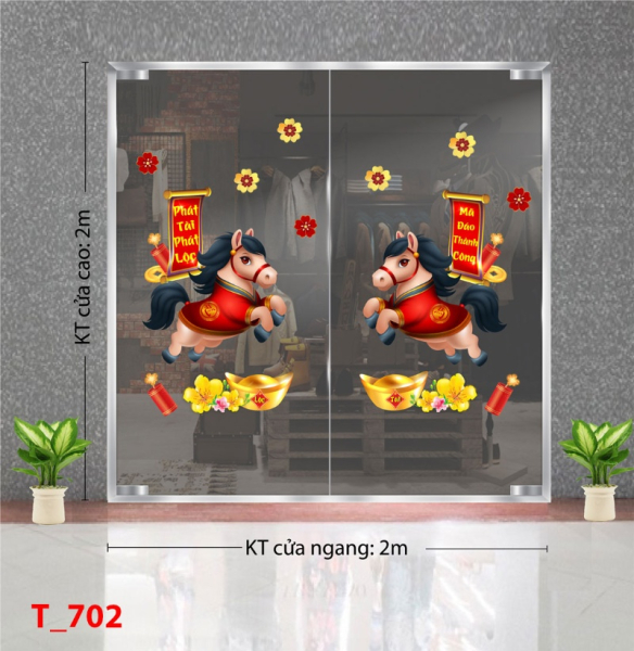 Decal dán tường Decal dán Tết - Tết xuân 702