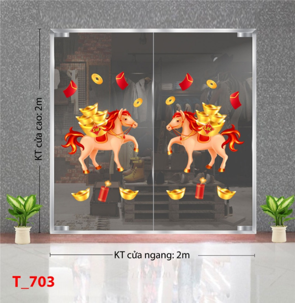 Decal dán tường Decal dán Tết - Tết xuân 703