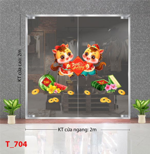 Decal dán tường Decal dán Tết -  Tết xuân 704
