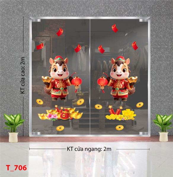 Decal dán tường Decal dán Tết - Tết xuân 706