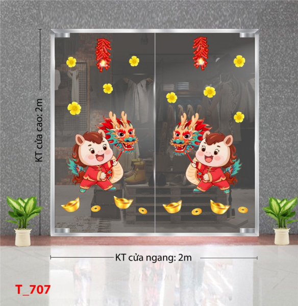 Decal dán tường Decal dán Tết - Tết xuân 707