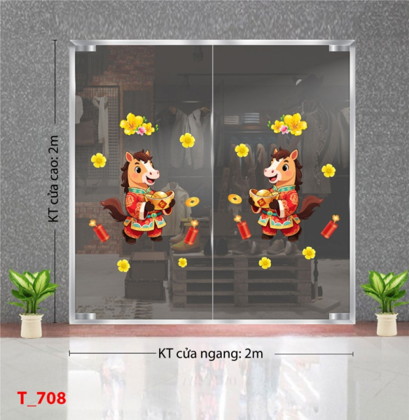 Decal dán tường Decal dán Tết - Tết xuân 708