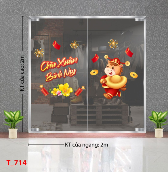 Decal dán tường Decal dán Tết - Tết xuân 714