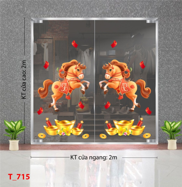 Decal dán tường Decal dán Tết - Tết xuân 715