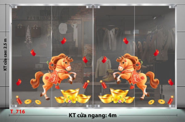 Decal dán tường Decal dán Tết - Tết xuân 716