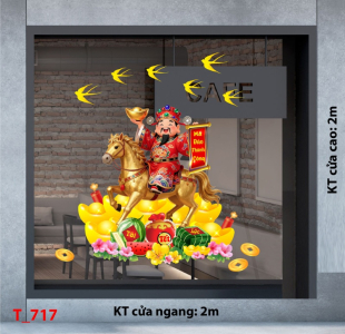 Decal dán tường Decal dán Tết - Tết xuân 717