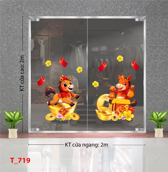 Decal dán tường Decal dán Tết - Tết xuân 719