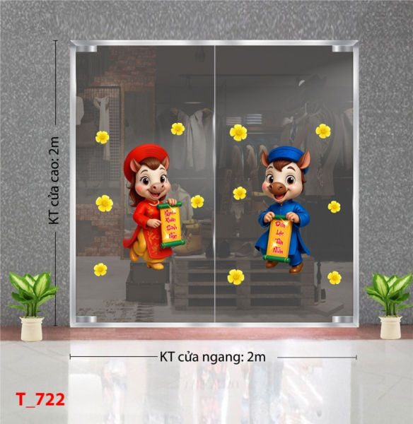 Decal dán tường Decal dán Tết - Tết xuân 722
