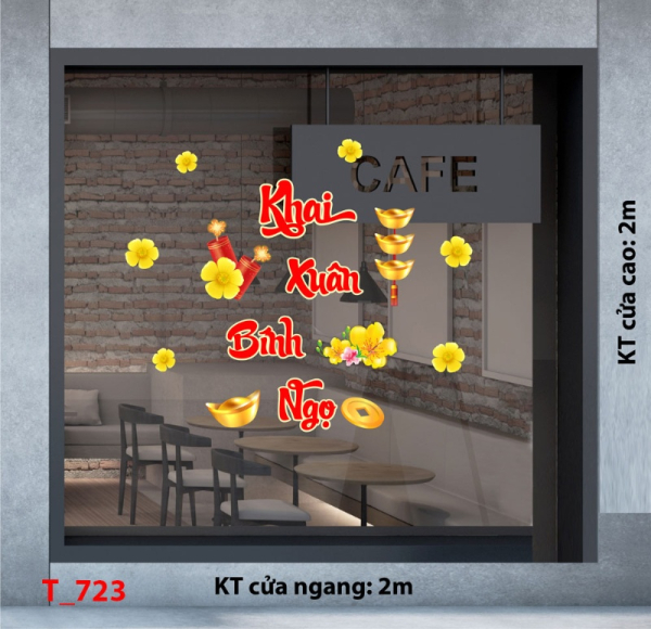 Decal dán tường Decal dán Tết - Tết xuân 723