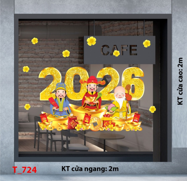 Decal dán tường Decal dán Tết - Tết xuân 724