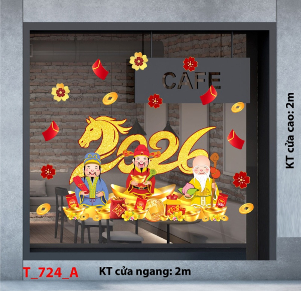 Decal dán tường Decal dán Tết - Tết xuân 724A
