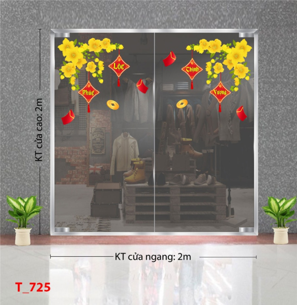 Decal dán tường Decal dán Tết - Tết xuân 725