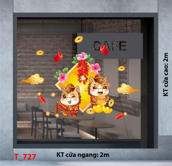 Decal dán tường Decal dán Tết - Tết xuân 727