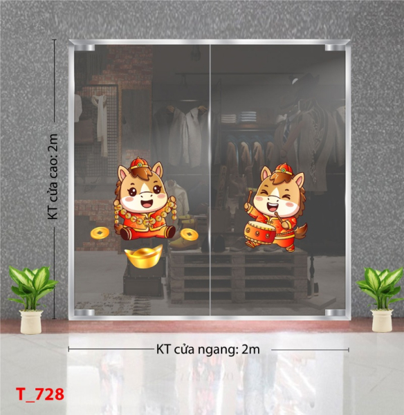 Decal dán tường Decal dán Tết - Tết xuân 728