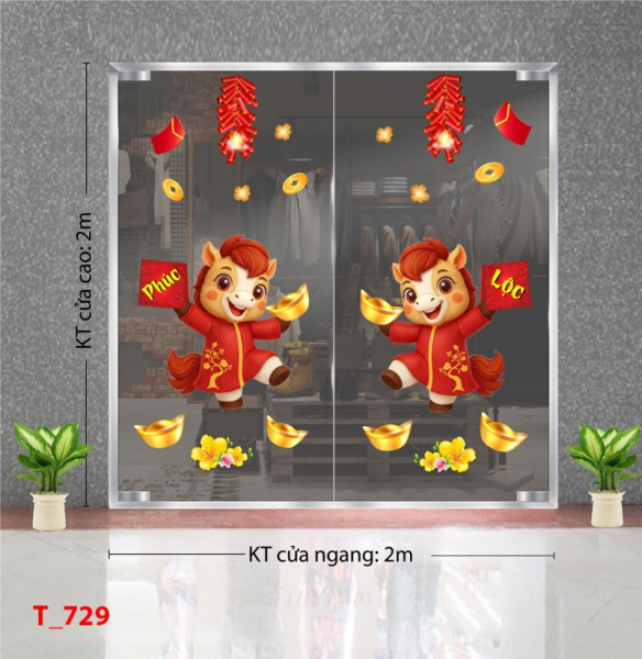 Decal dán tường Decal dán Tết - Tết xuân 729