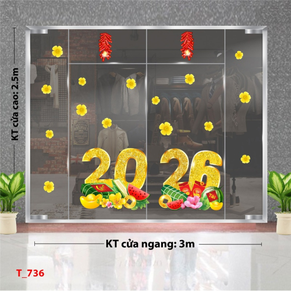 Decal dán tường Decal dán Tết - Tết xuân 736