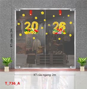 Decal dán tường Decal dán Tết - Tết xuân 736A