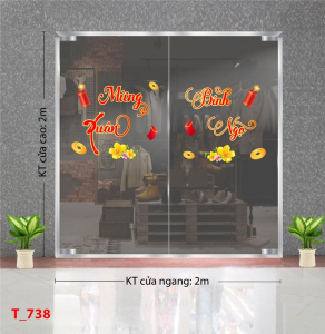 Decal dán tường Decal dán Tết - Tết xuân 738