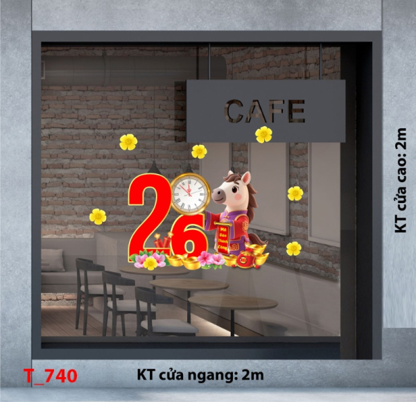 Decal dán tường Decal dán Tết - Tết xuân 740