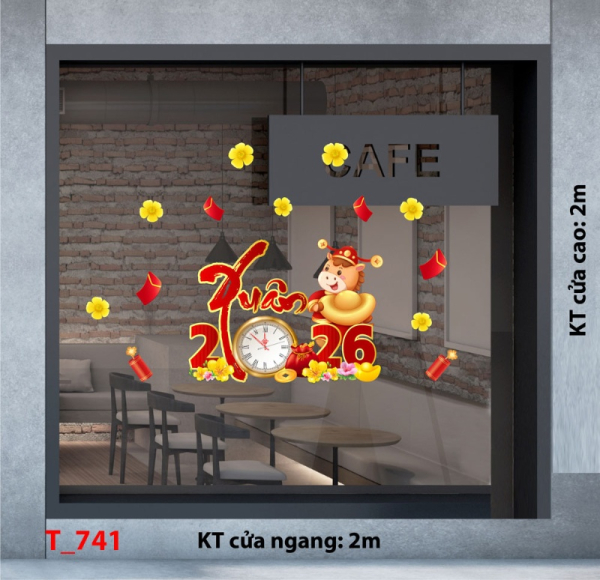 Decal dán tường Decal dán Tết - Tết xuân 741