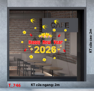 Decal dán tường Decal dán Tết - Tết xuân 746