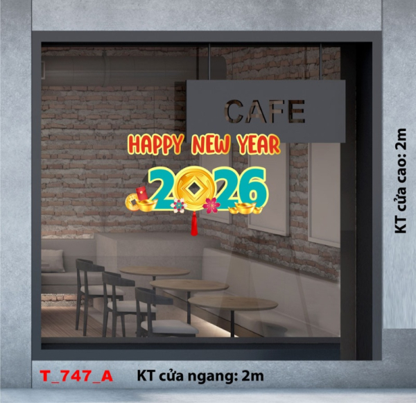 Decal dán tường Decal dán Tết - Tết xuân 747