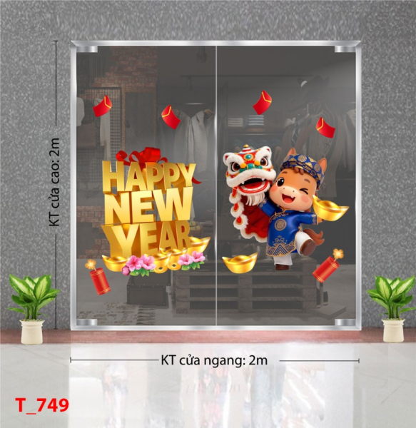 Decal dán tường Decal dán Tết - Tết xuân 749