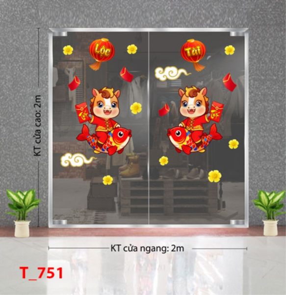 Decal dán tường Decal dán Tết - Tết xuân 751