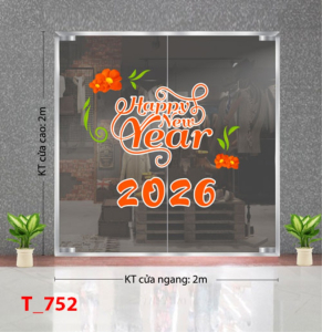 Decal dán tường Decal dán Tết - Tết xuân 752