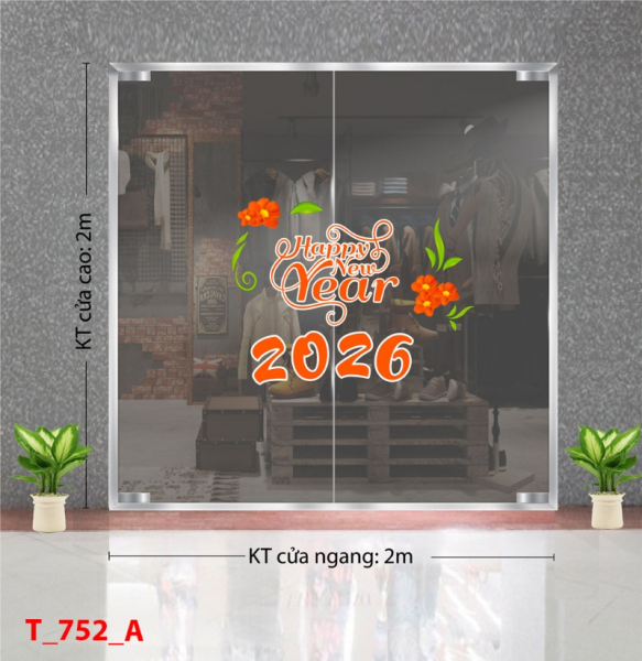 Decal dán tường Decal dán Tết - Tết xuân 752A