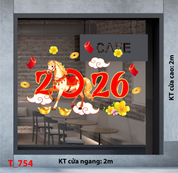 Decal dán tường Decal dán Tết - Tết xuân 754