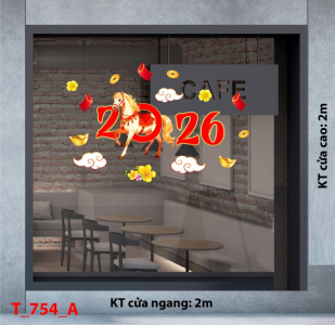 Decal dán tường Decal dán Tết - Tết xuân 754A