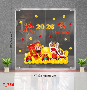 Decal dán tường Decal dán Tết - Tết xuân 756