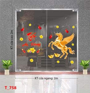 Decal dán tường Decal dán Tết - Tết xuân 758