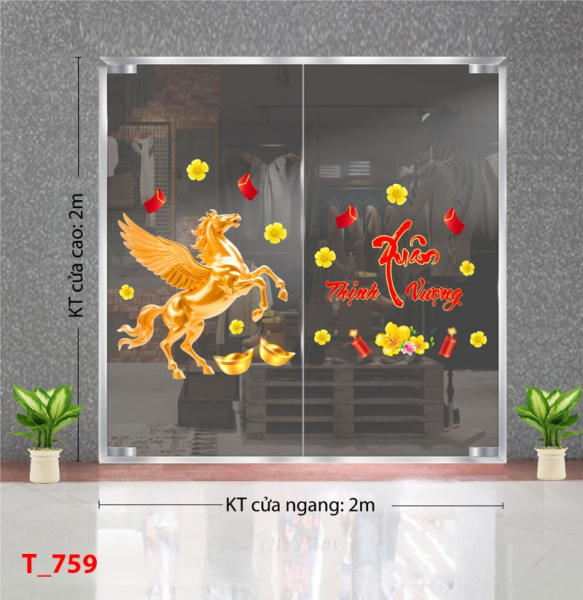 Decal dán tường Decal dán Tết - Tết xuân 759
