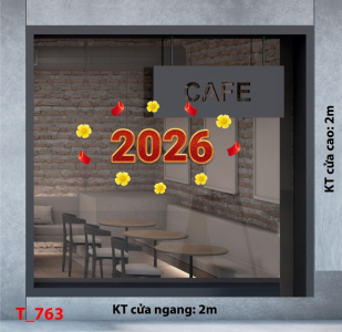Decal dán tường Decal dán Tết - Tết xuân 763