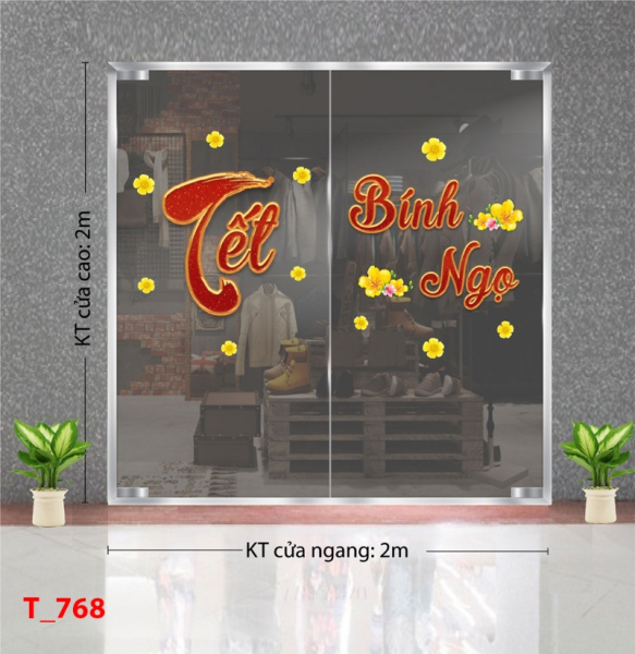 Decal dán tường Decal dán Tết - Tết xuân 768