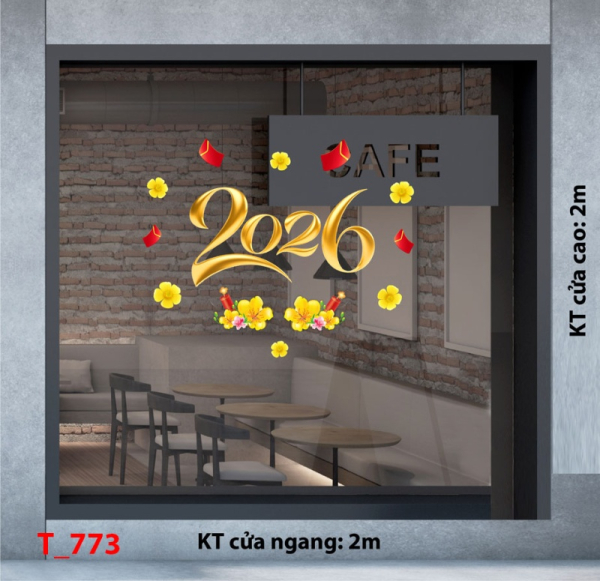 Decal dán tường Decal dán Tết - Tết xuân 773