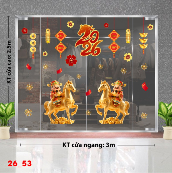 Decal dán tường Decal dán Tết - Tết xuân Combo 53