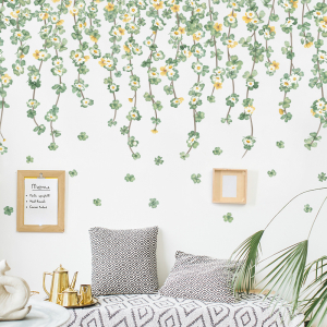 Decal dán tường Decal giàn hoa vàng  Decal dán tường Decal giàn hoa vàng
