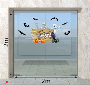 Decal dán tường Decal Halloween - Bộ xương