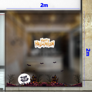 Decal dán tường Decal Halloween - Bóng dơi bay và cây khô Decal dán tường Decal Halloween - Bóng dơi bay và cây khô