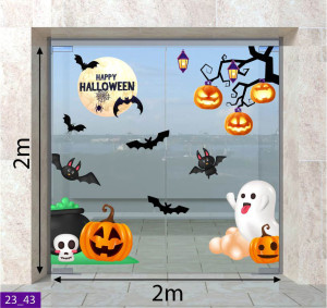 Decal dán tường Decal Halloween - Bóng ma vẫy tay chào Decal dán tường Decal Halloween - Bóng ma vẫy tay chào