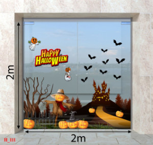 Decal dán tường Decal Halloween - Lâu đài