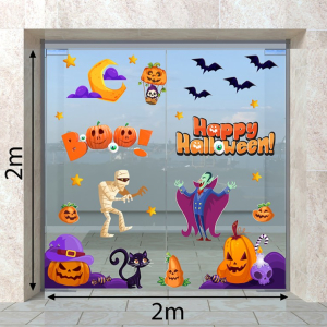 Decal dán tường Decal Halloween - Ma cà rồng và xác ướp